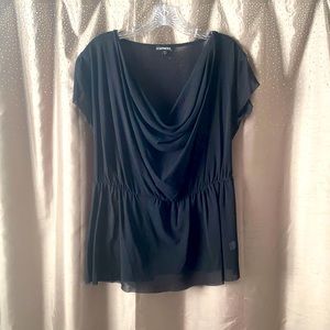 Express Sheer Peplum Top Sz M